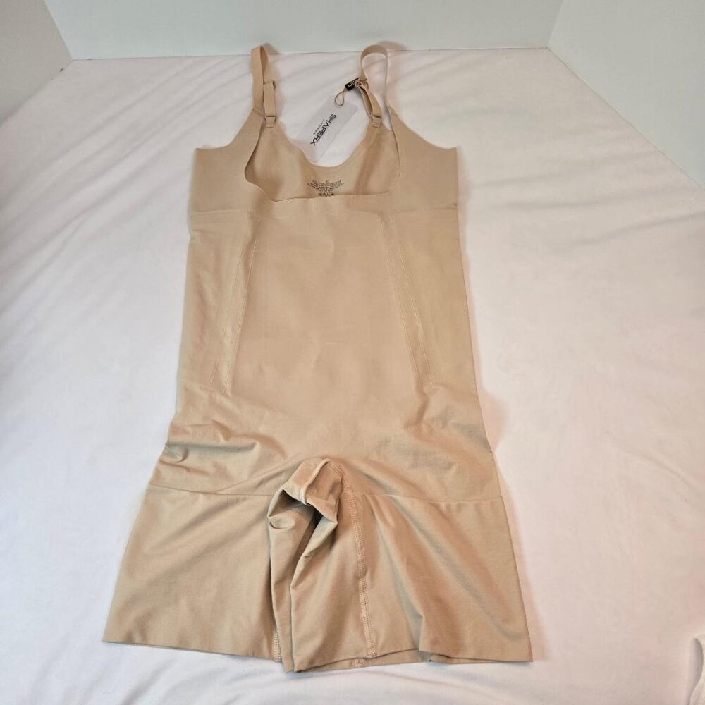SHAPERX Women Shapewear Tummy Control Open Bust Body Shaper Sz: XL Beige